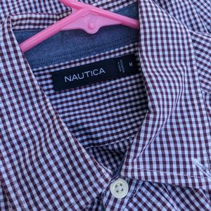 Medium Burgundy Plaid Nautica Buttondown